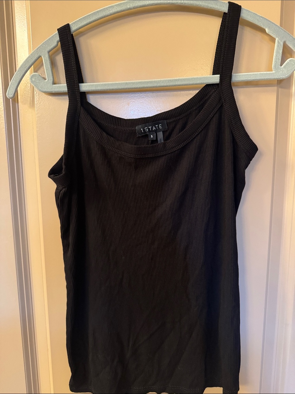 1. State Black Ribbed Slim Tank Top